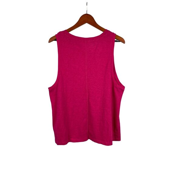 J.Crew Girlfriend Tank XL Pink Sleeveless Top 100% Cotton - Picture 2 of 4